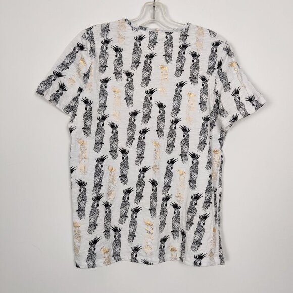 Coral Bay Women's Top Size PL White Black Gold Cotton Summer Resortwear Beach - Picture 3 of 7